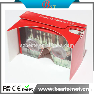 small MOQ Biconvex lens cardboard vr headset google virtual reality glasses